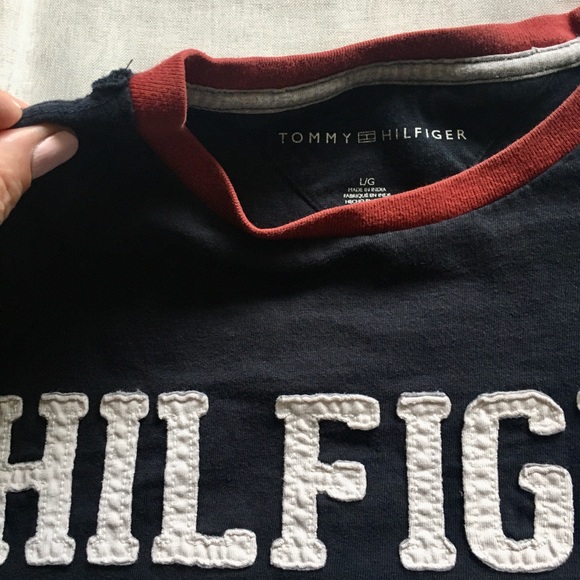 Men’s Tommy Hilfiger T-shirt (dark dark blue) - Picture 2 of 2